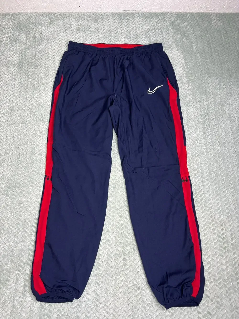 Nike Dri-FIT Navy Red Track Pants Men’s Large Y2K Soccer Training